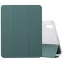 Mobigear Tri-Fold Gel iPad 11 (2025) Hoes TPU,Kunstleer Bookcase + Stylus Houder - Groen