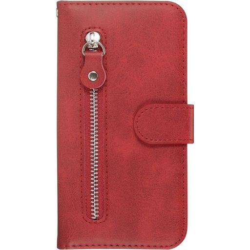 Mobigear Zipper Samsung Galaxy S20 Hoesje Bookcase Portemonnee - Rood
