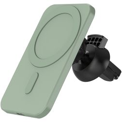Mobigear ColorCharge MagSafe Telefoonhouder Auto Ventilatierooster Magnetisch Universeel - Groen