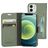 Mobiparts Classic Wallet iPhone 12 Mini Hoesje Bookcase Portemonnee - Stone Green