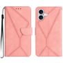 Mobigear Stitch iPhone 17 Hoesje Bookcase Portemonnee - Roze