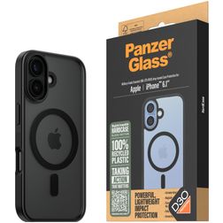 PanzerGlass Clear iPhone 16 MagSafe Hoesje Hardcase Backcover Shockproof - Transparant / Zwart