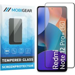 Mobigear Premium Xiaomi Redmi Note 12 Pro Plus Glazen Screenprotector - Case Friendly - Zwart