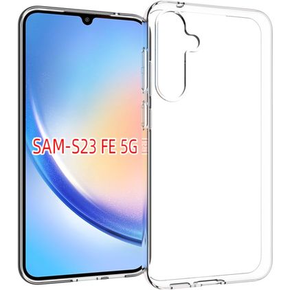 Mobigear Basics Doorzichtig Samsung Galaxy S23 FE Hoesje Flexibel TPU Backcover - Transparant
