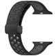 Mobigear Sport Plus Mag Siliconen Apple Watch Bandje Magneetsluiting - 42/41/40/38 mm - Zwart / Grijs