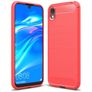 Mobigear Brushed Slim HONOR 8S Hoesje Flexibel TPU Backcover - Rood