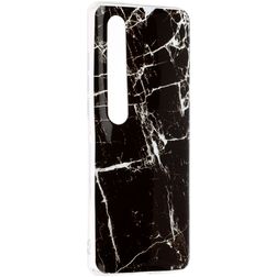 Mobigear Marble Xiaomi Mi 10 Hoesje Flexibel TPU Backcover - Zwart