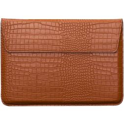 Mobigear Envelope Croco Laptop Sleeve 15 - 16 inch Laptop hoes - Bruin