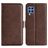 Mobigear Slim Magnet Samsung Galaxy M22 Hoesje Bookcase Portemonnee - Bruin