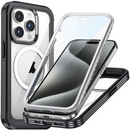 Mobigear Rugged Mag iPhone 15 Pro MagSafe Hoesje Hardcase Backcover Shockproof - Zwart Mobigear Rugged Mag iPhone 15 Pro MagSafe Hoesje Hardcase Backcover Shockproof - Zwart