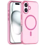 Mobigear Shockproof iPhone 16 Plus MagSafe Hoesje Flexibel TPU Backcover - Roze