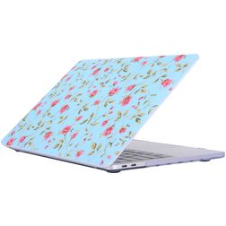 Mobigear Flowers MacBook Pro 15 Inch (2016-2019) Hoes Hardshell Laptopcover MacBook Case - Model 23 - Model A1707 / A1990