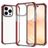 Mobigear Full Bumper iPhone 14 Plus Hoesje Hardcase Backcover Shockproof - Transparant / Rood