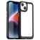 Mobigear Crystal iPhone 15 Plus Hoesje Hardcase Backcover - Transparant / Zwart