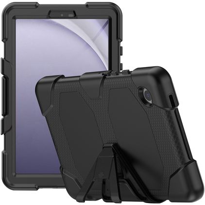 Xccess Survivor Essential Samsung Galaxy Tab A9 (2023) Hoes Hard Kunststof,Siliconen Backcover + Standaard - Zwart