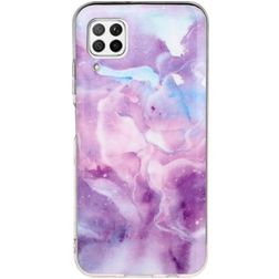 Mobigear Marble Huawei P40 Lite Hoesje Flexibel TPU Backcover - Paars