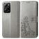 Mobigear Clover POCO X5 Pro Hoesje Bookcase Portemonnee - Grijs