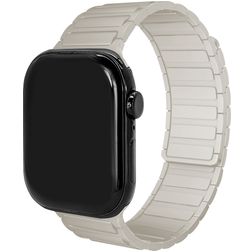 Mobilize Magnetic Siliconen Apple Watch Bandje Magneetsluiting - 49/46/45/44 mm - Sterrenlicht