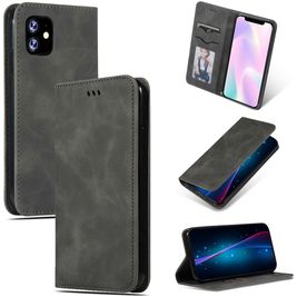 Mobigear Retro Slim iPhone 11 Hoesje Bookcase - Grijs Mobigear Retro Slim iPhone 11 Hoesje Bookcase - Grijs