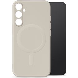 My Style Protective Flex Samsung Galaxy A55 MagSafe Hoesje Flexibel TPU Backcover - Antique White