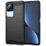 Mobigear Brushed Slim POCO F4 Hoesje Flexibel TPU Backcover - Zwart