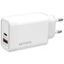 4Smarts VoltPlug Dual USB / USB-C Power Delivery 45W - Wit