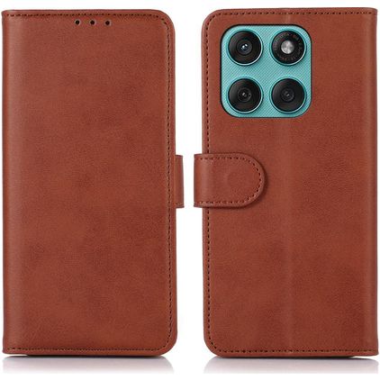 Mobigear Wallet Motorola Edge 60 Fusion Hoesje Bookcase Portemonnee - Bruin
