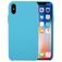 Mobigear Rubber Touch iPhone XS Siliconen Hoesje Backcover - Blauw