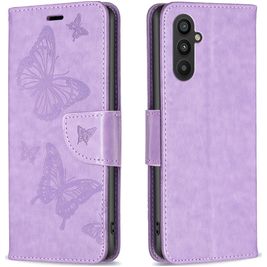 Mobigear Butterfly Samsung Galaxy A24 Hoesje Bookcase Portemonnee - Paars