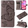 Mobigear Butterfly iPhone 16 Hoesje Bookcase Portemonnee - Grijs