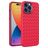 Mobigear Woven iPhone 14 Pro Max Hoesje Flexibel TPU Backcover - Rood