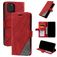 Mobigear Rhombus iPhone 12 Hoesje Bookcase Portemonnee - Rood