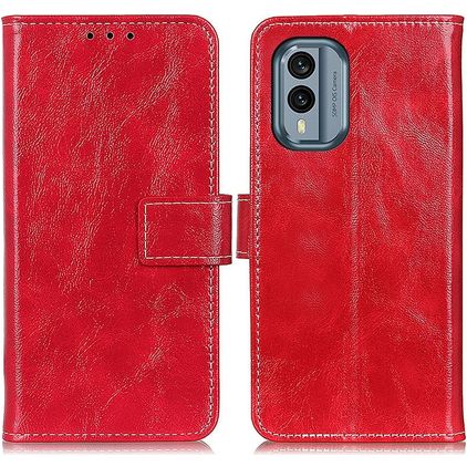 Mobigear Basic Nokia X30 Hoesje Bookcase Portemonnee - Rood