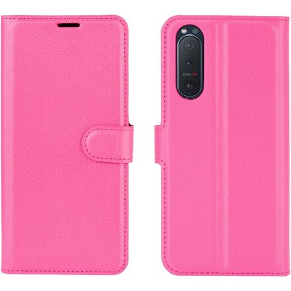 Mobigear Classic Sony Xperia 5 II Hoesje Bookcase Portemonnee - Magenta