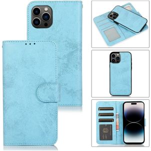 Mobigear Wallet iPhone 15 Pro Hoesje Uitneembare 2in1 Bookcase Portemonnee - Blauw