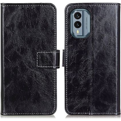 Mobigear Basic Nokia X30 Hoesje Bookcase Portemonnee - Zwart