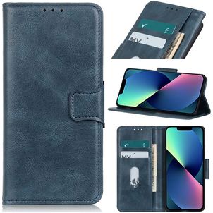 Mobigear Classy iPhone 14 Plus Hoesje Bookcase Portemonnee - Blauw