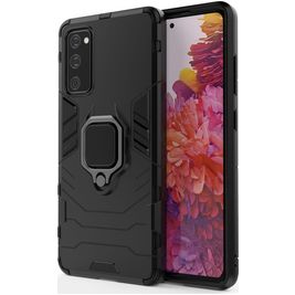 Mobigear Armor Ring Samsung Galaxy S20 FE Hoesje Hardcase Backcover Shockproof met Ringhouder - Zwart