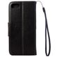 Mobigear Flowers iPhone SE (2020) Hoesje Bookcase Portemonnee - Zwart