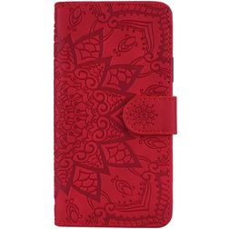 Mobigear Mandala iPhone 11 Pro Max Hoesje Bookcase Portemonnee - Rood