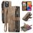 Caseme C30 iPhone 14 Pro Hoesje Bookcase Portemonnee - Bruin