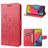 Mobigear Flowers Samsung Galaxy M53 Hoesje Bookcase Portemonnee - Rood
