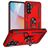 Mobigear Armor ring Samsung Galaxy A37 Hoesje Hardcase Backcover Shockproof met Ringhouder - Rood