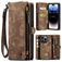 Caseme 008 iPhone 14 Pro Hoesje Uitneembare 2in1 Bookcase Portemonnee - Bruin