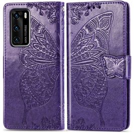 Mobigear Butterfly Huawei P40 Hoesje Bookcase Portemonnee - Paars