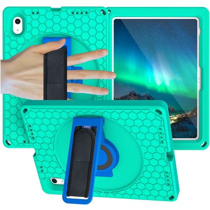 Mobigear Ruggedized iPad 11 (2025) Hoes EVA Schuim Backcover + Standaard - Groen