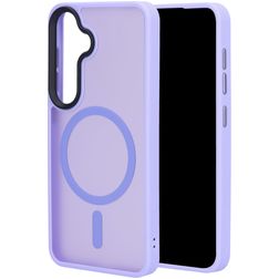 Mobiparts Hardcover Samsung Galaxy S25 MagSafe Hoesje Hardcase Backcover - Satin Lila