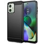 Mobigear Brushed Slim Motorola Moto G54 Hoesje Flexibel TPU Backcover - Zwart