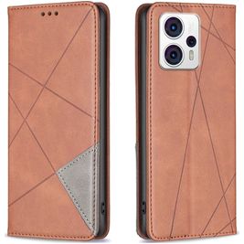 Mobigear Rhombus Slim Motorola Moto G13 Hoesje Bookcase - Bruin