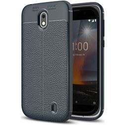 Mobigear Luxury Nokia 1 Hoesje Flexibel TPU Backcover - Marineblauw